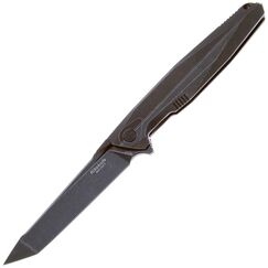 Складной нож Rike Knife 1707T-BS Blackwash сталь M390, рукоять Blackwash Ti