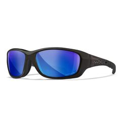 ОЧКИ ЗАЩИТНЫЕ WILEY X WX GRAVITY (FRAME CRYSTAL BLACK, LENS POLARIZED — BLUE MIRROR)