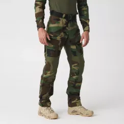 Брюки Helikon-Tex MCDU Pants — эластичная поликоттоновая ткань рипстоп, лесной/оливково-зелёный
