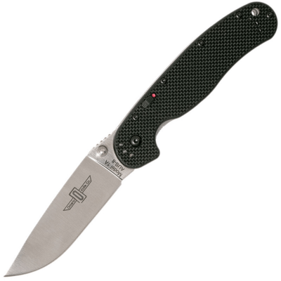 Складной нож Ontario RAT-1A ON8870 AUS-8 Satin Assisted, рукоять Black G10