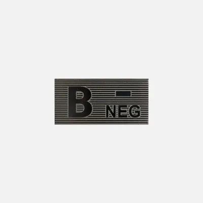 Нашивка с группой крови B Rh- из полиэфирной ткани