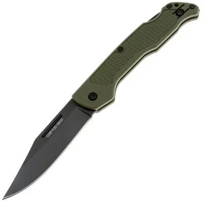 Складной нож Ontario Camp Plus EDC сталь 420, рукоять Green GFN
