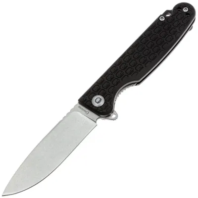 Складной нож Daggerr Dopey DL stonewash сталь 8Cr14MoV, рукоять Black FRN