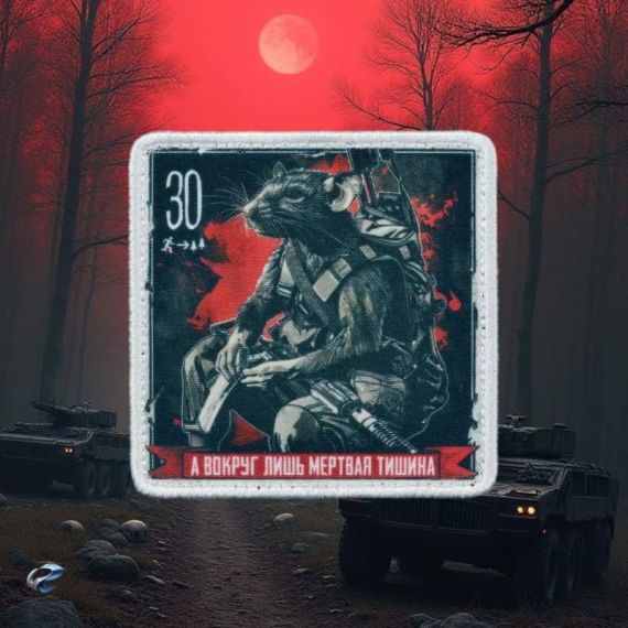 Нашивка, патч "Вокруг лишь мертвая тишина, серия 30" тактическая с липучкой.