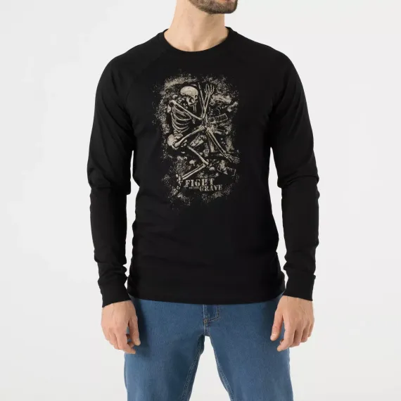 Футболка с длинным рукавом с принтом «Борьба до самой могилы» (T-shirt Long Sleeve (Fight to the grave)) | Helikon-Tex