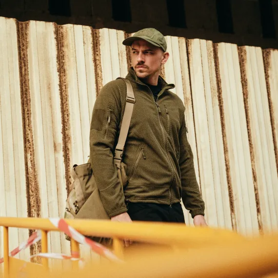 Тактическая куртка Alpha из флиса Grid Fleece (Alpha Tactical Jacket - Grid Fleece) | Helikon-Tex