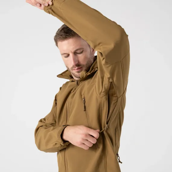 Куртка Gunfighter из ткани Shark Skin с ветрозащитой (Gunfighter Jacket - Shark Skin Windblocker) | Helikon-Tex