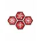Набор патчей 5.11 Tactical Snowflake Ninja Stars Patch Set, Red — 92039-460
